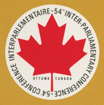 Logo de la 54e Conférence de l’UIP tenue à Ottawa en 1965