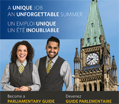 Poster for the Parliamentary Guide summer work program