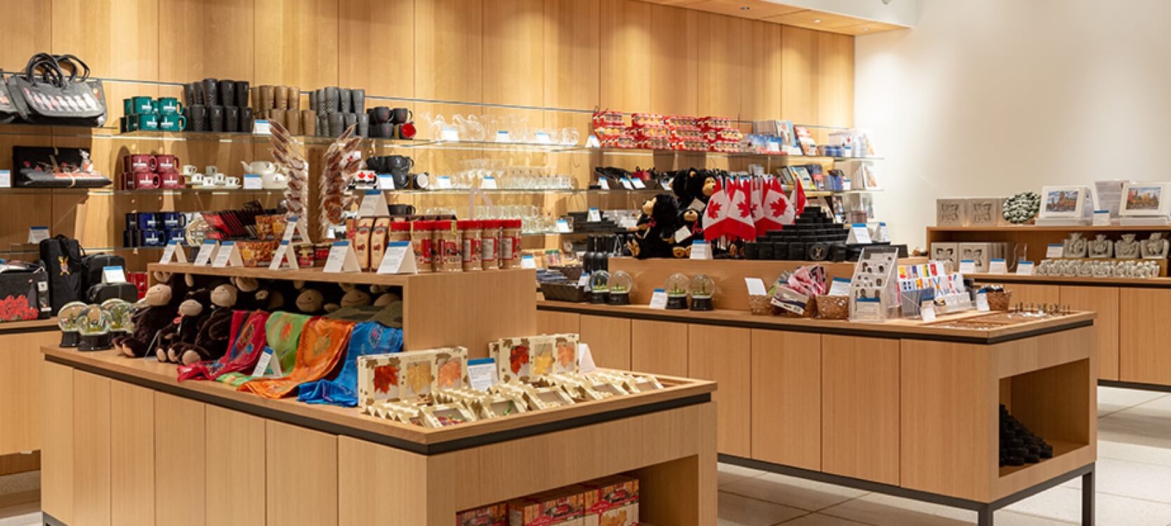 The Parliamentary Boutique, its shelves filled with colourful products.